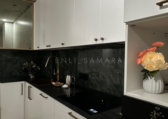 Проект кухни «ЭНЛИ»  МДФ  матовый, белый